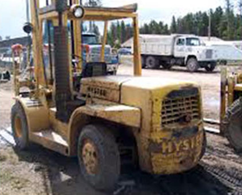 Photo of a scrap forklift